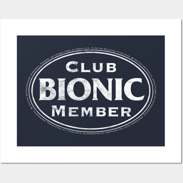 Bionic Club Member in White/Distressed Wall Art by YOPD Artist